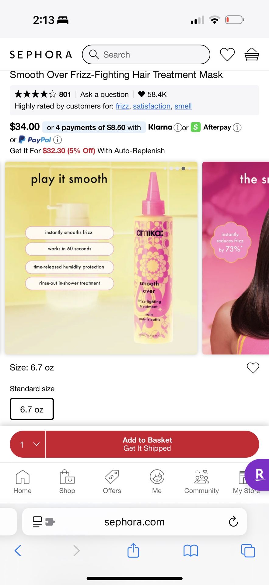 Amika Smooth Over Frizz Fighting Treatment