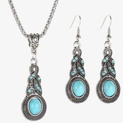 Tibetan Turquoise Jewelry Set