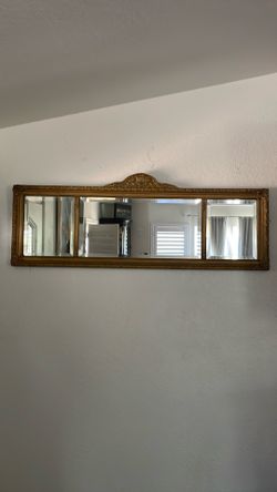 Old vintage mirror, three glass panels