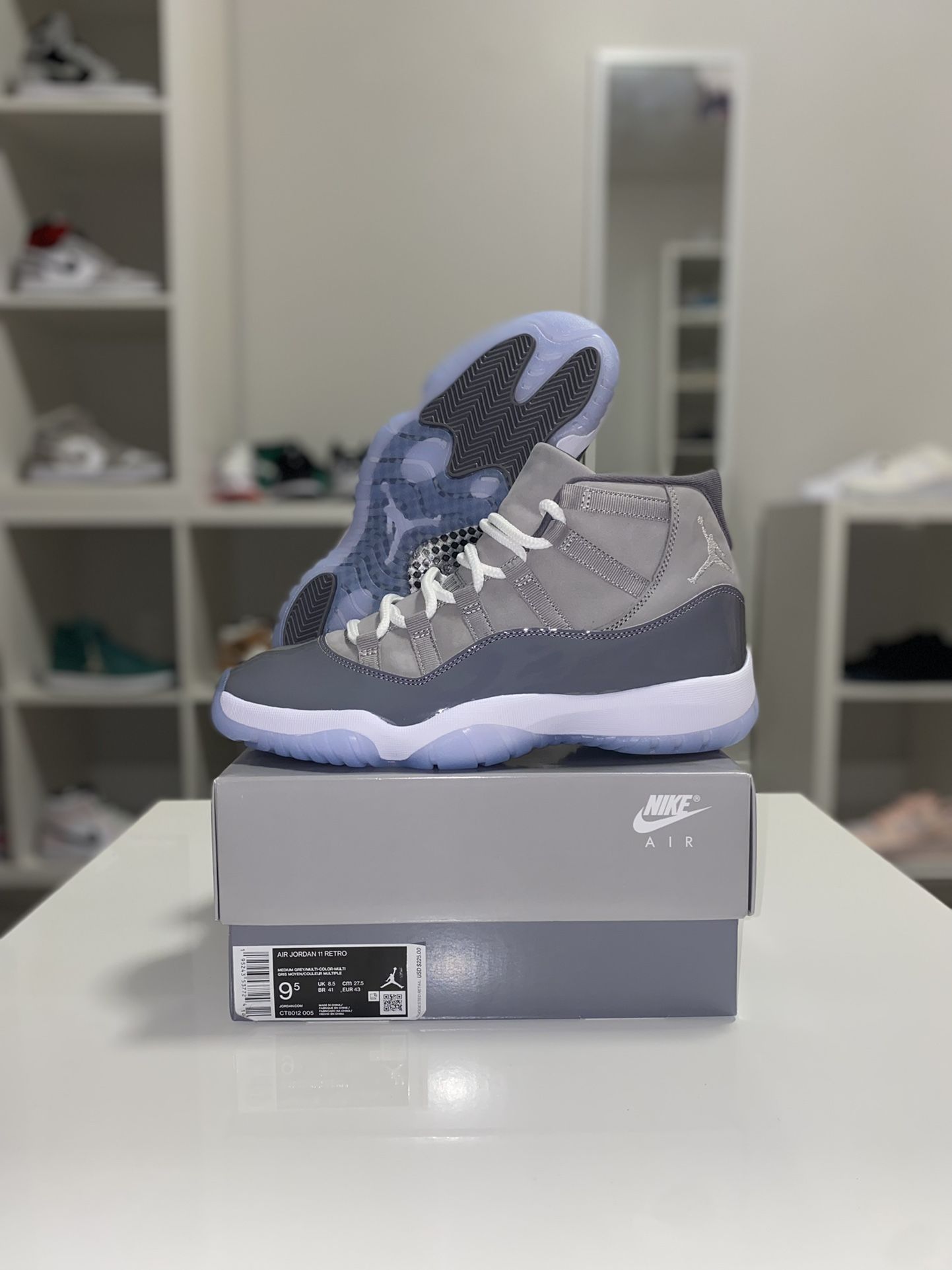Jordan 11 Cool Grey Size 9.5 Deadstock