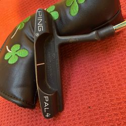Ping Putter(ping Par 4 /Black/New Head Cover And Grip)35”Right Hand 