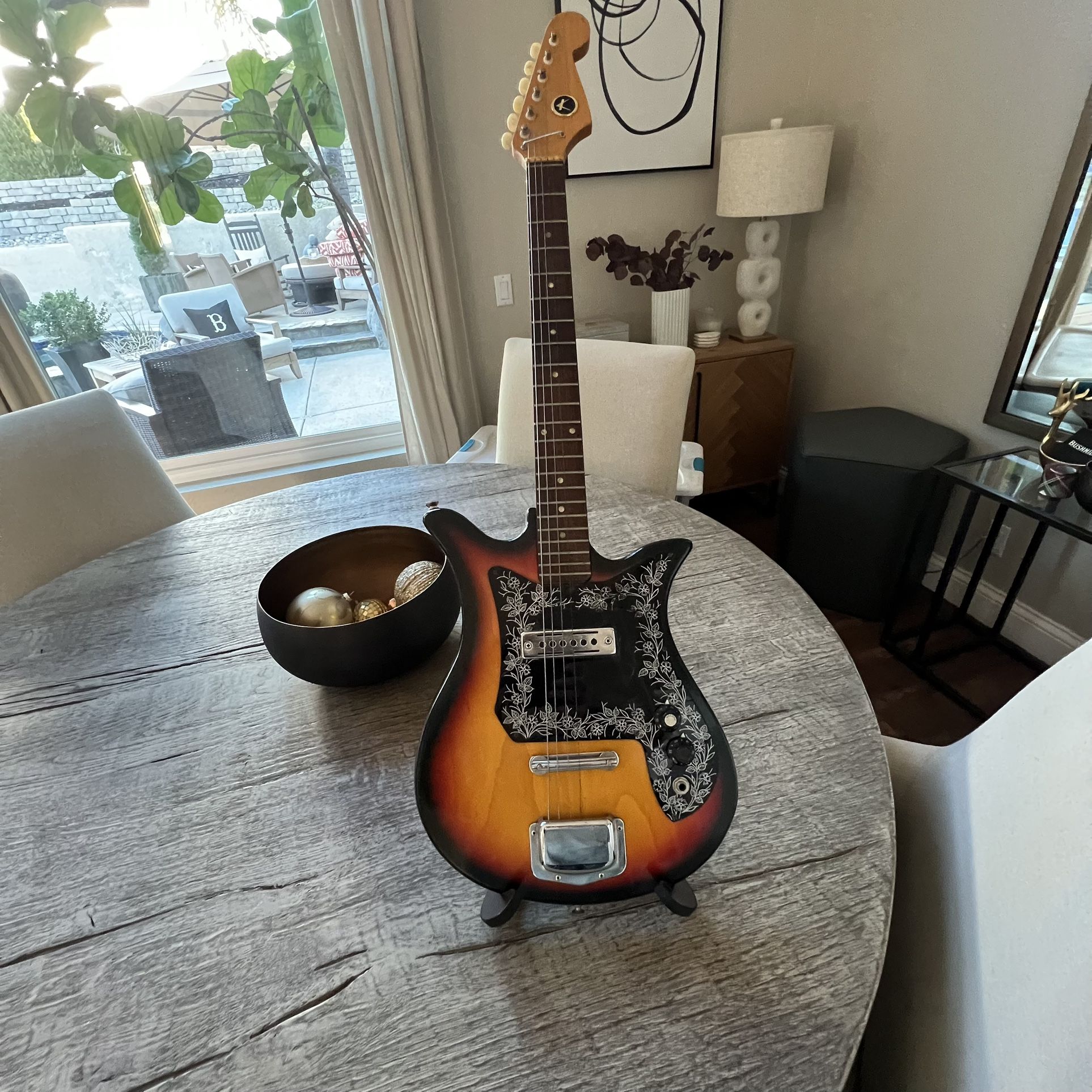 Vintage 1960s Teisco Del Ray ? Tulip K-1 Electric Guitar Japan