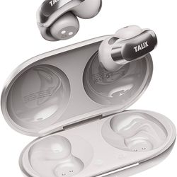 TALIX Halo G1 Clip-On Earbuds, 5.3 Bluetooth Wireless Open-Ear Earbuds Noise Cancelling, Ultra-Light, 4 Mics Immersive Sound, Comfort Design for Worko