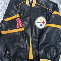 Leather Pittsburgh Stealers Jacket 