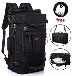 Men Backpack 40L Travel Bag Polyester Waterproof Backpack Handlebar Shoulder Bag
