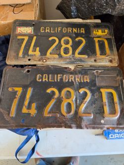 California  plates