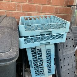 Five green blue drying rack restaurant grade