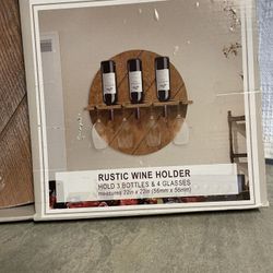 Wine Glass And Bottle Holder 