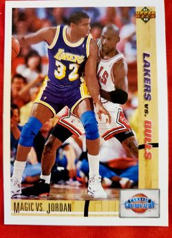 Jordan VS Magic Upper Deck Card