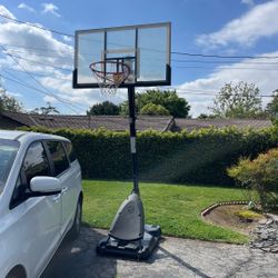 Spalding 54 In. Shatter-proof Polycarbonate Exacta Height Portable Basketball Hoop