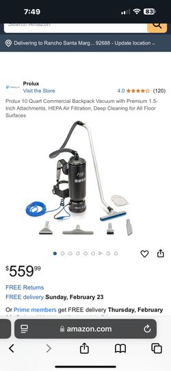 ProLux vaccum Everything Included