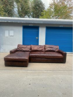 (14k Retail) Restoration Hardware Full-Grain Leather Couch 🛻Delivery Available🛻