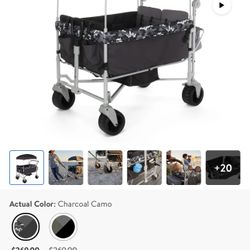 Safety 1ˢᵗ Summit Sprint Quad Wagon Stroller, Charcoal Camo, Toddler, Unisex