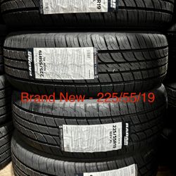 (4) - 225/55/19 Radar Dimax AS-8 Tires