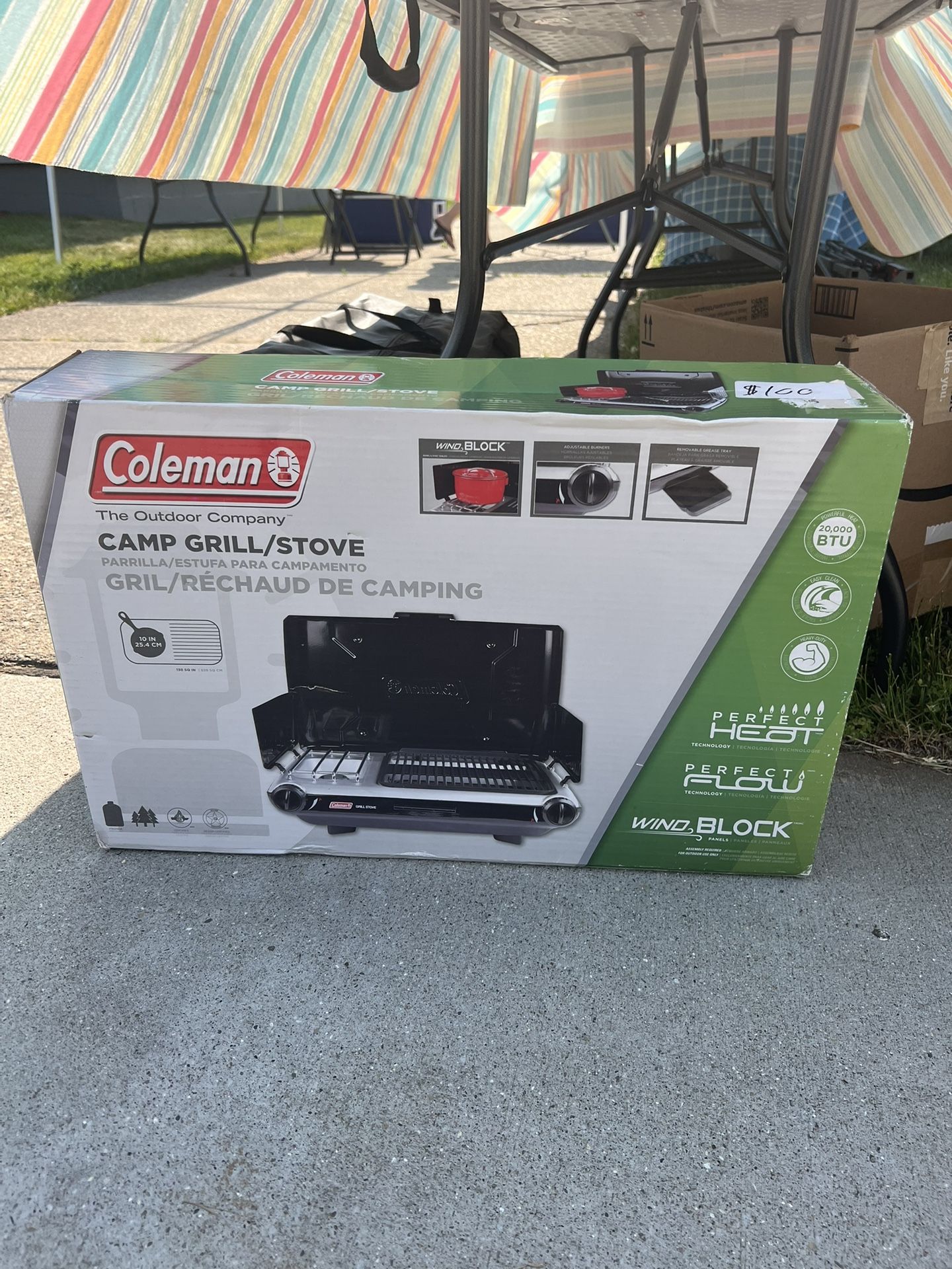 Coleman Propane Camping Grill Stove NIB Brand New