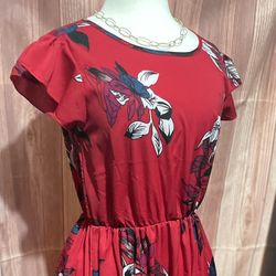 Pat Pat Women Red Short Sleeve Dress 👗 Size Small 