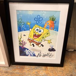 Signed SpongeBob SquarePants Print – Autographed by Stephen Hillenburg – Framed