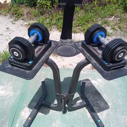 Xterra Adjustable Dumbbells Set - 25lbs weight with Stand