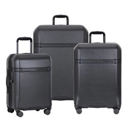 Brand New in Box! Traveler’s Choice Candlewood II 3-Piece Expandable Hardside Spinner Luggage Set (Black).