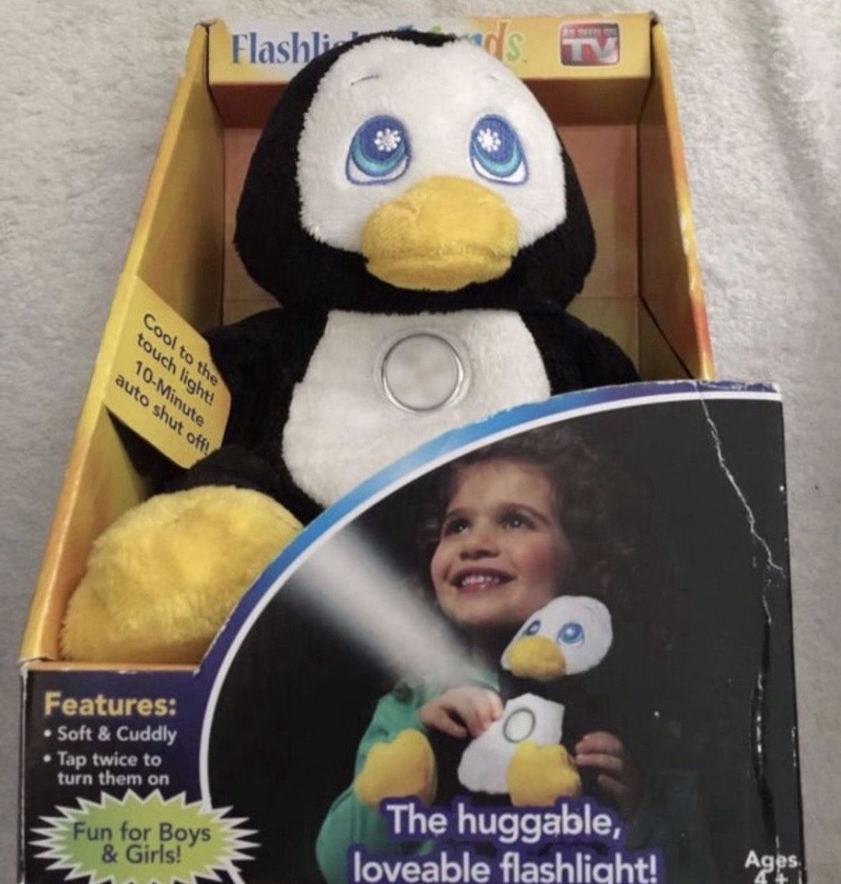 Penguin Flashlight Friends Toy New 