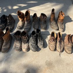 9 Pairs if used Red Wing Boots Size 12 Made In USA