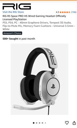 RIG R5 Spear PRO Wired Gaming Headset PS5 Versions New