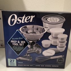 Oster Stainless Steel 27 pieces Prep & Mix Tool Set Brand New