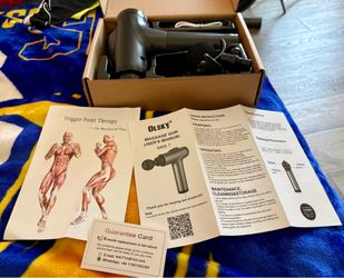OLsky Massage Gun Deep Tissue, Handled Electric Muscle Massager, Intensity  Percusion for Pain Relieve w/ 9 attachments & 30 speed