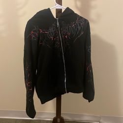 Breathe Divinity Shadow Monarch Oversized Zip-up Hoodie 