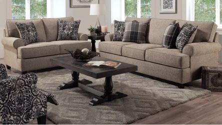 Charleston Taupe Sofa and loveseat!