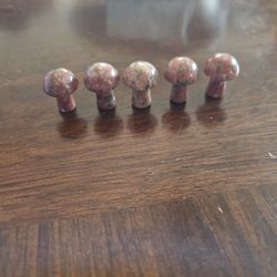 Agate Mushroom Gem Set