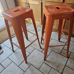 Orange Barstools Chairs Stools