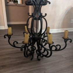 Rustic Candle Chandelier Heavy Iron