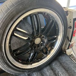 2 rims tires not very good but still holds air