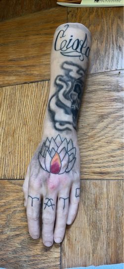 Tattooed arm for decoration