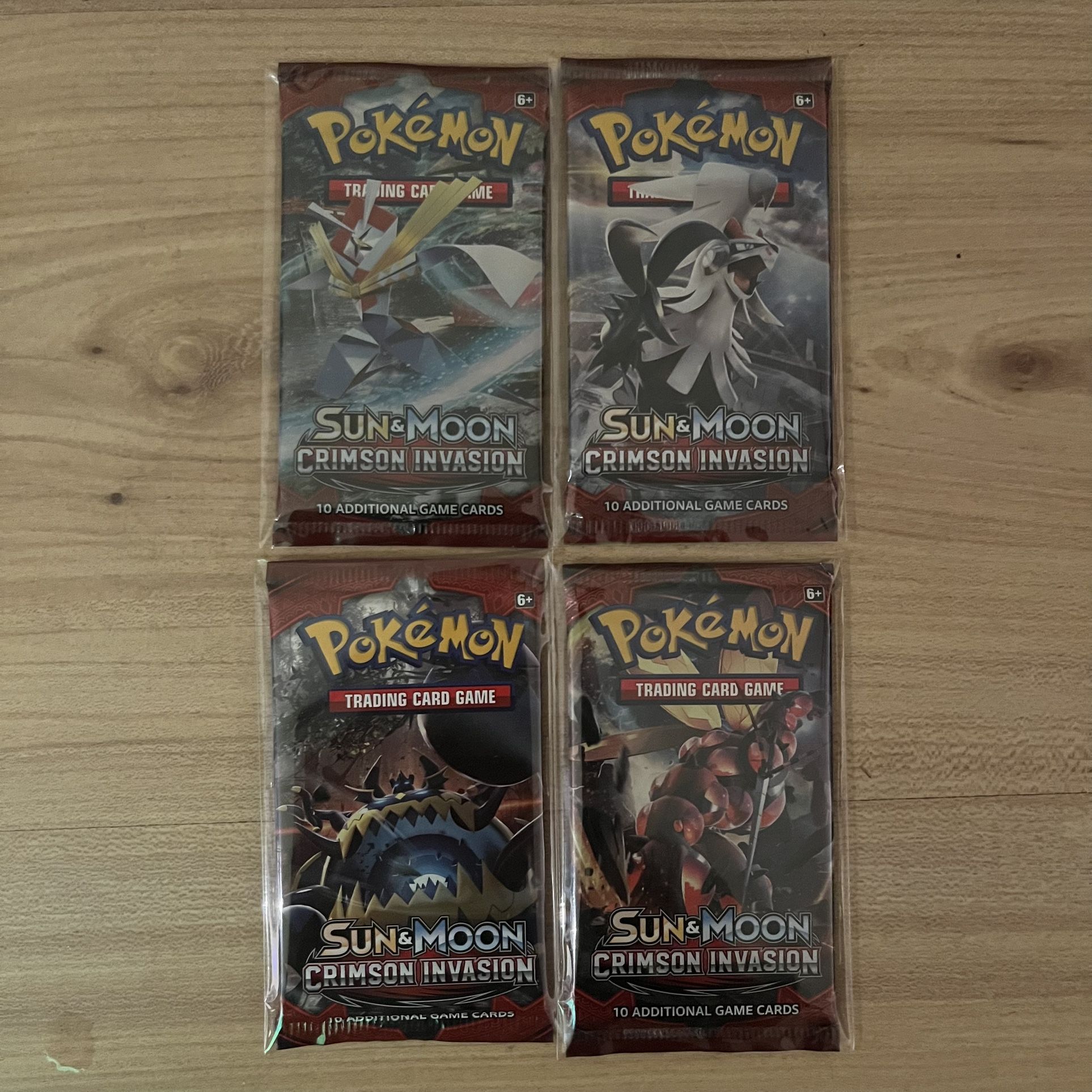Pokémon TCG Crimson Invasion Booster Packs 4-Pack Full Art Set New Sealed