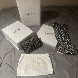 Christian Dior  Women’s SLG 30 Montaigne Pouch Canvas and Scarf (70x70)