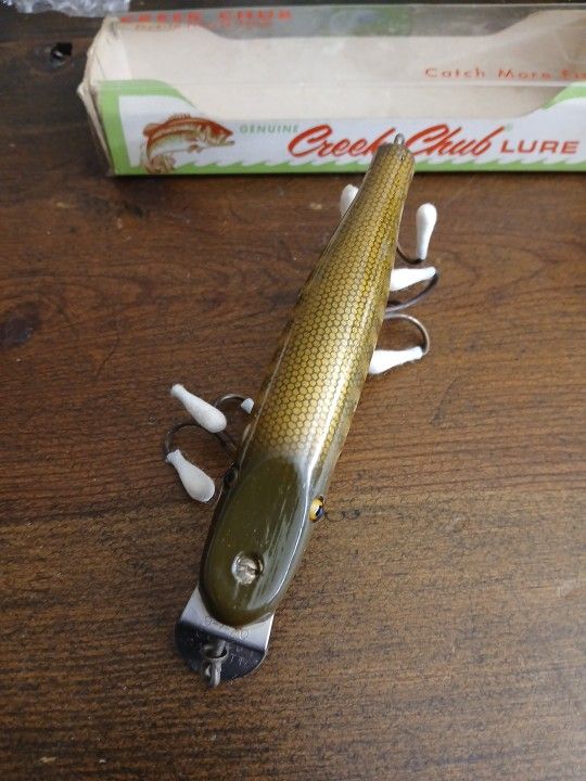 Vintage CREEK CHUB CCB CO. #700 PIKIE Minnow Fishing Lure w/Orig Box PHOTOS