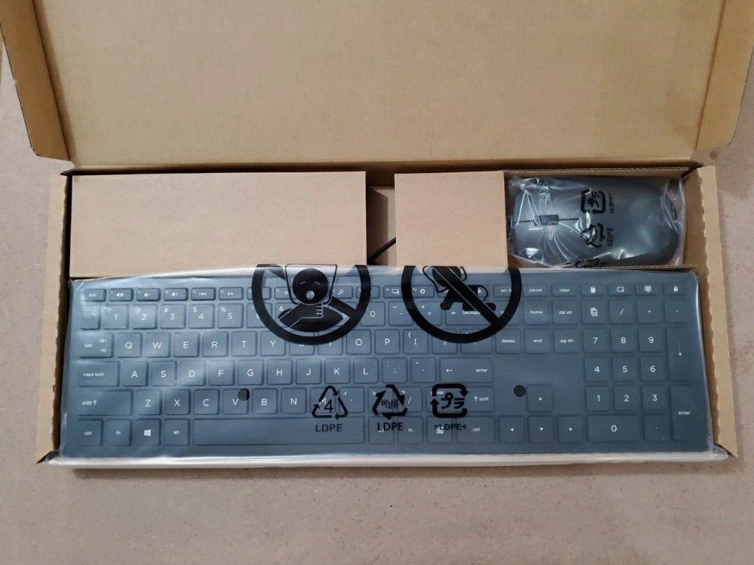 HP Black Keyboard And Mouse Kit USB Wired 928923-001 ASSY BLK Cheddar Wired USB