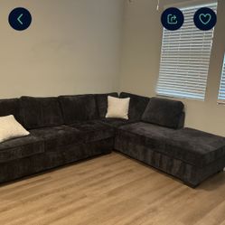 New Black Sectional 