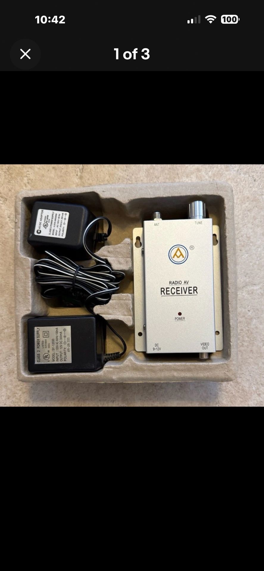 A/V Wireless Micro Mini Camera Receiver And Transmitter W/ Antenna Kit Tested