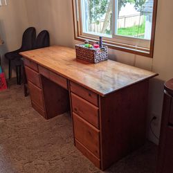 Solid wood desk