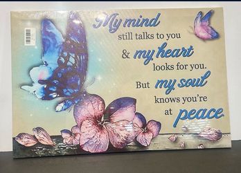 Inspirational Quotes Wall Art Butterfly Home Living Room Bedroom Wall Decor