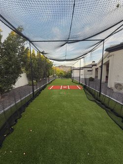 70’ L x 15’ W x 12’ H Outdoor Baseball and Softball Batting Cage