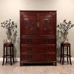 HK Solid Rosewood Gentleman's Dresser ( Vintage / Wood / Cabinet / Drawers / Bureau / 红木 Hongmu )
