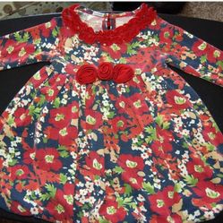 Pippa & Julie Girls 2T Floral Long Sleeve Dress