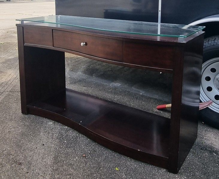 Glass Top Console Table - MAKE YOUR OFFER