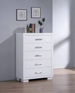 White Finish Solid Wood Chest of Drawers! Brand New! Lowest Prices!