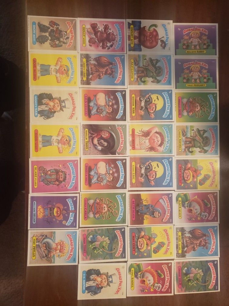 1986 Cabaret Pail Kids Cards Stickers 5 ×7 Cards Too