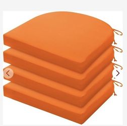 4 New Orange Outdoor Pillows